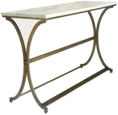 Darius Marble Console Table - Antique Gold