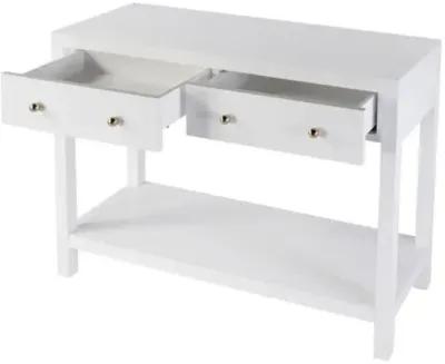 Charlie 2-Drawer Console Table - White