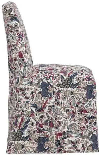 Edith Slipcover Dining Side Chair - Bali Lion - Purple