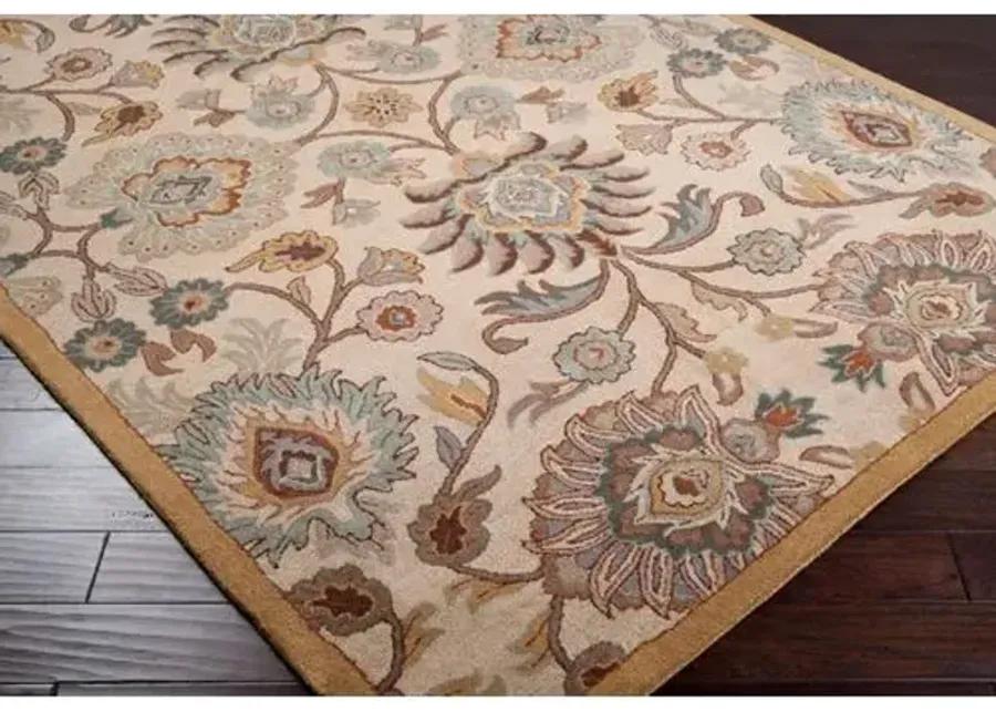 Corktree Rug - Taupe/Aqua - Beige - Beige