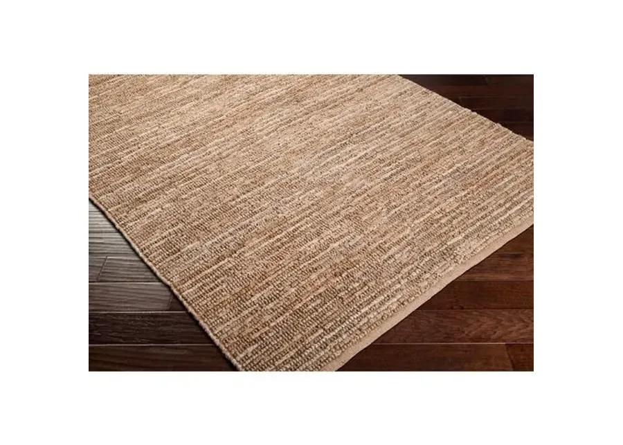 Continental Jute Rug - Tan - Handcrafted - Brown - Brown