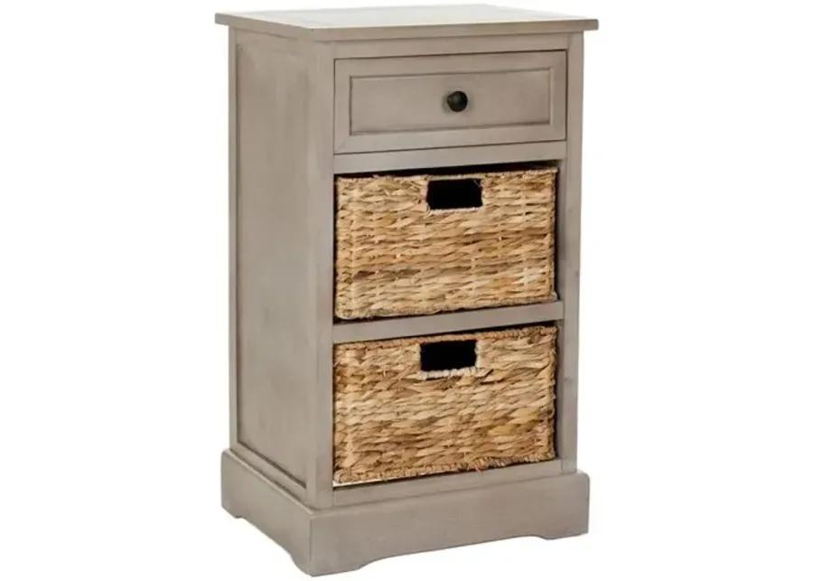 Kendall Storage Side Table - Taupe - Gray