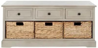 Arlington 3-Drawer Storage Bench - Taupe - Gray