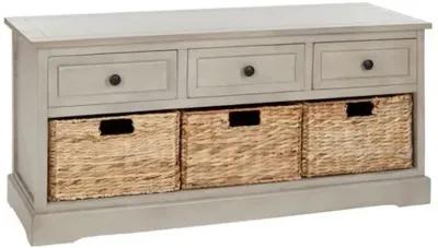 Arlington 3-Drawer Storage Bench - Taupe - Gray