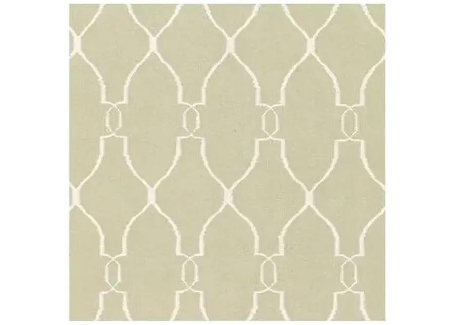 Pippa Flat-Weave Rug - Sage - Beige - Beige