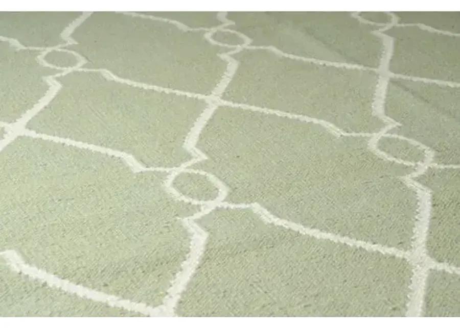 Pippa Flat-Weave Rug - Sage - Beige - Beige