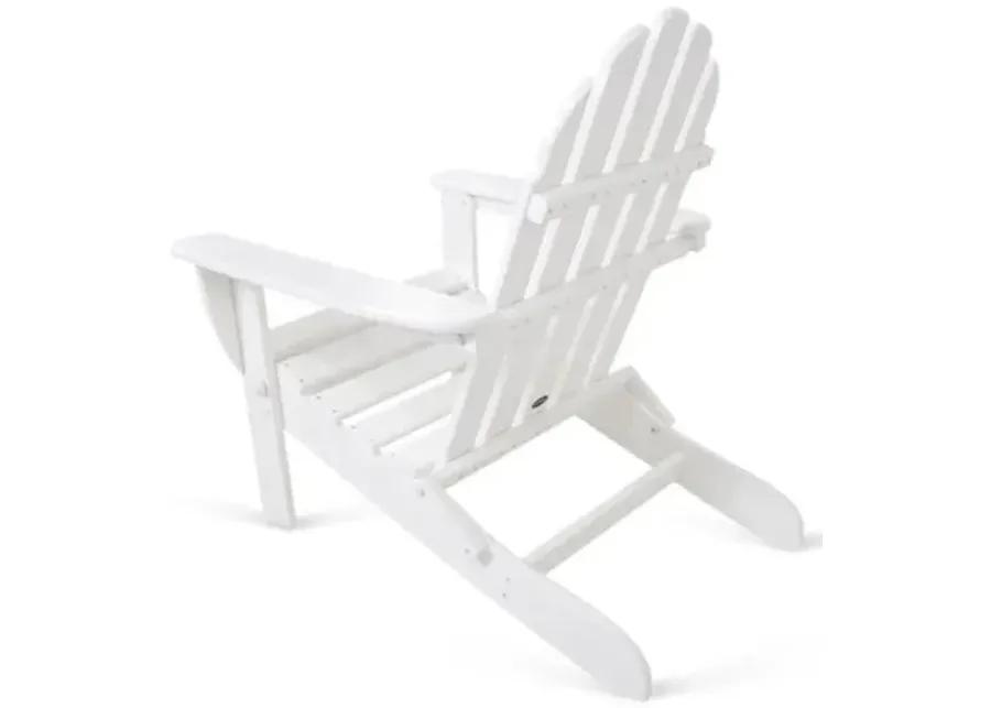 Classic Folding Outdoor Adirondack Chair - White