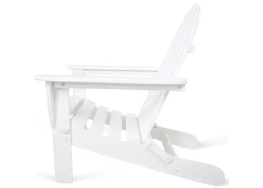 Classic Folding Outdoor Adirondack Chair - White