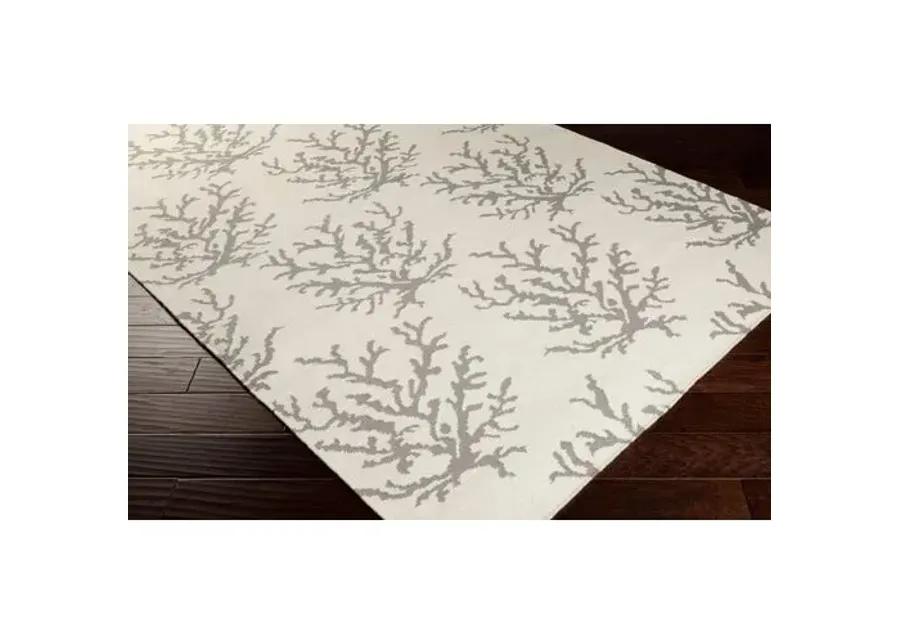 Reef Flat-Weave Rug - White - Ivory - Ivory