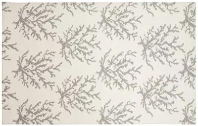 Reef Flat-Weave Rug - White - Ivory - Ivory