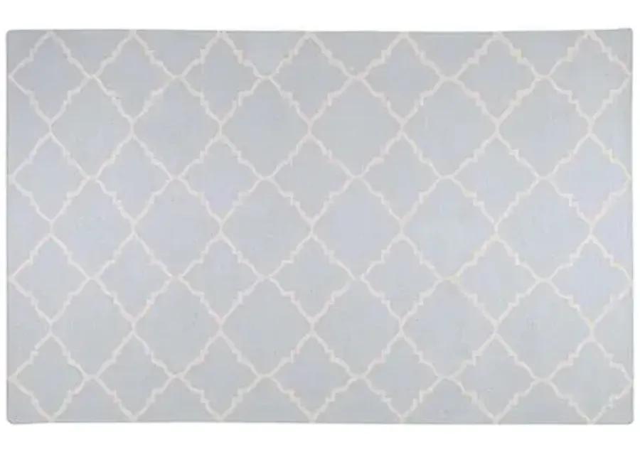 8'x11' Zeus Flat-Weave Rug - Blue - Blue