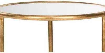 Porter Side Table - Gold - White