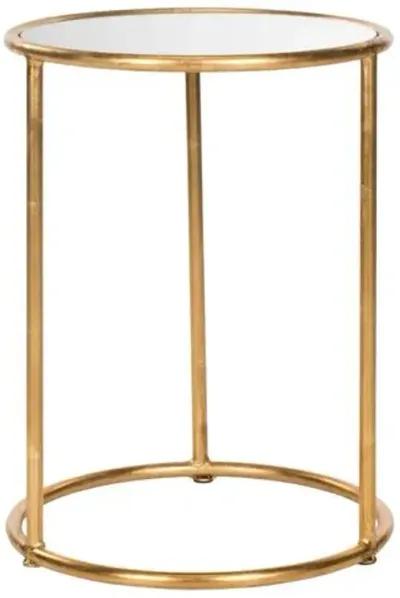 Porter Side Table - Gold - White