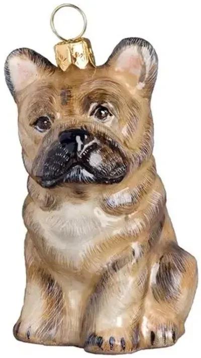 French Bulldog Ornament - Cream - Handcrafted