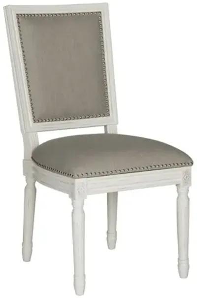 Light-Gray Linen Side Chairs - Set of 2