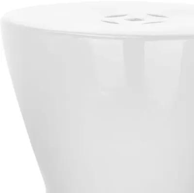 Leander Garden Stool - White