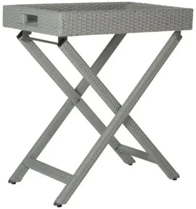 Conan Outdoor Folding Tray Table - Gray