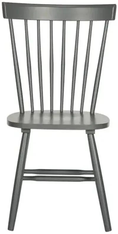 Set of 2 Abigail Side Chairs - Charcoal - Gray