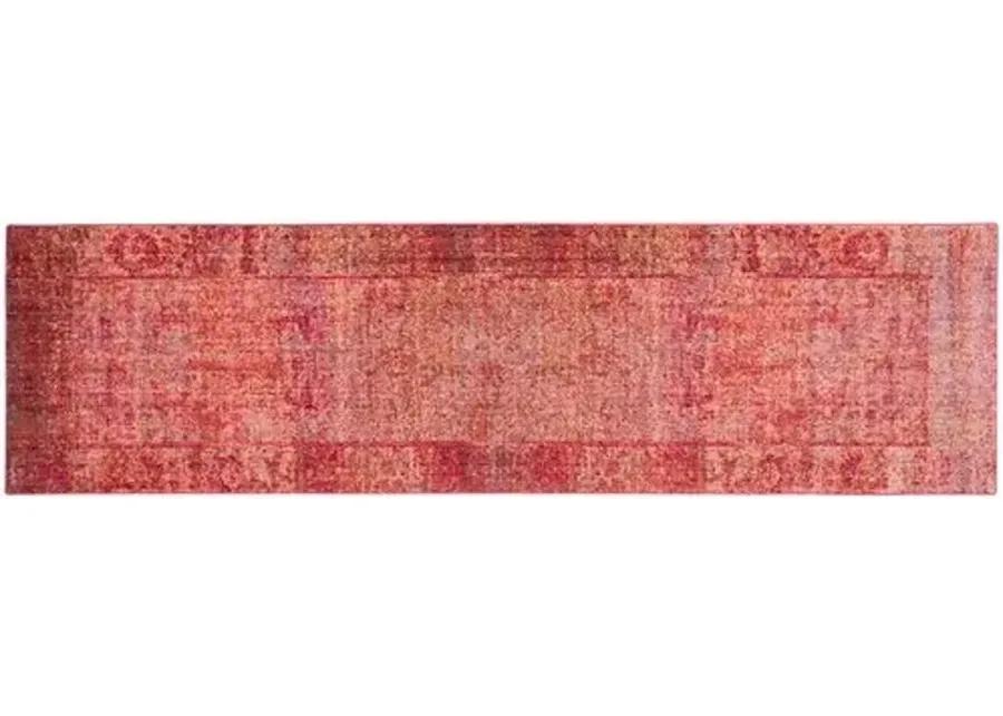 Nancy Overdyed Rug - Red/Gold - Red