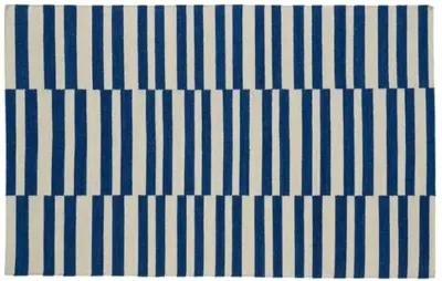 Anna Flat-Weave Rug - Navy - Blue - Blue