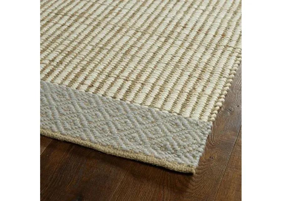 Woven Tribal Jute-Blend Rug - Ivory - Ivory