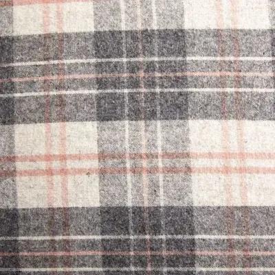 Plaid Flannel Sheet Set - Gray/Rose - Belle Epoque, 300 Thread Count, Egyptian Cotton Sateen, Soft and Luxurious