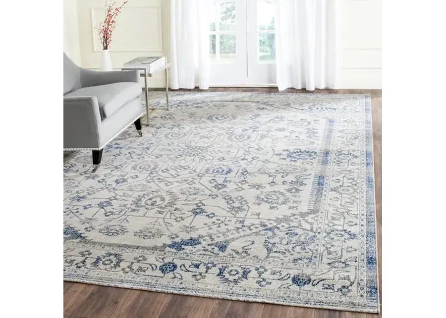 Flavie Jute-Blend Rug - Silver/Blue - Blue