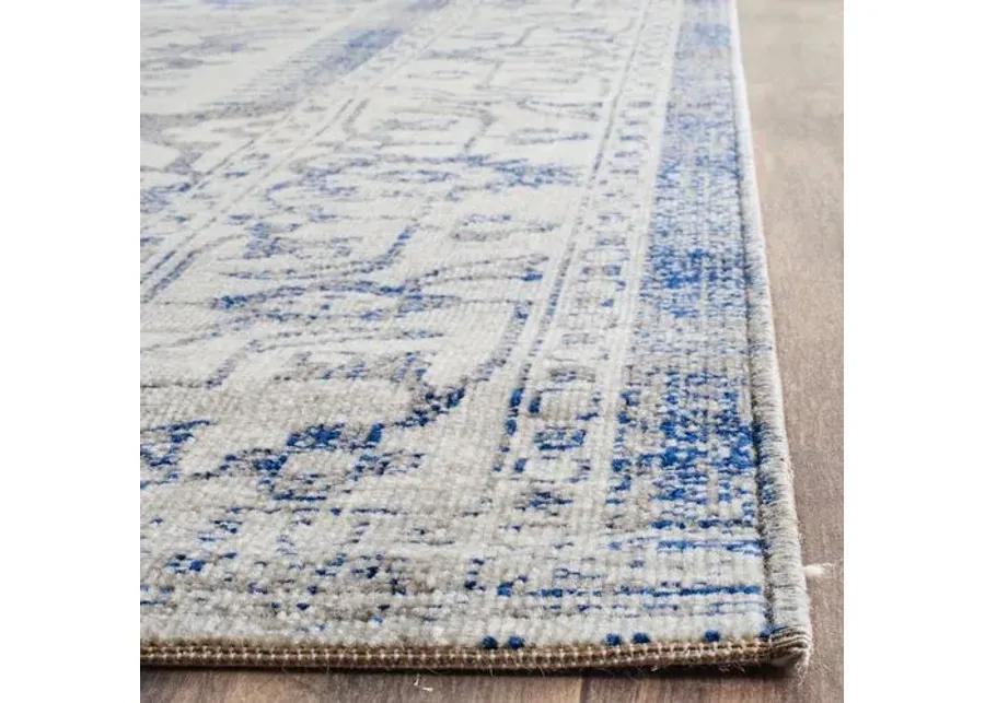 Flavie Jute-Blend Rug - Silver/Blue - Blue