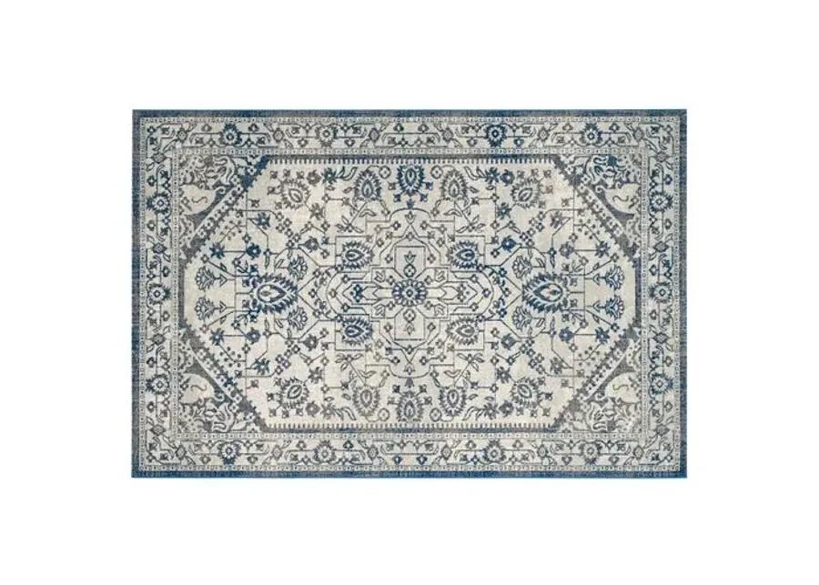 Flavie Jute-Blend Rug - Silver/Blue - Blue