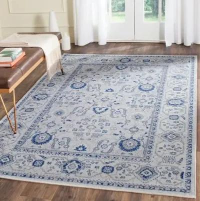 Cortez Jute-Blend Rug - Silver/Blue - Blue