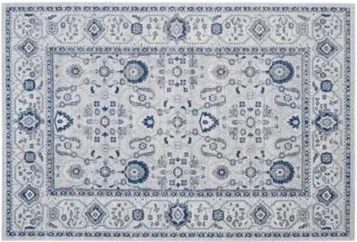 Cortez Jute-Blend Rug - Silver/Blue - Blue