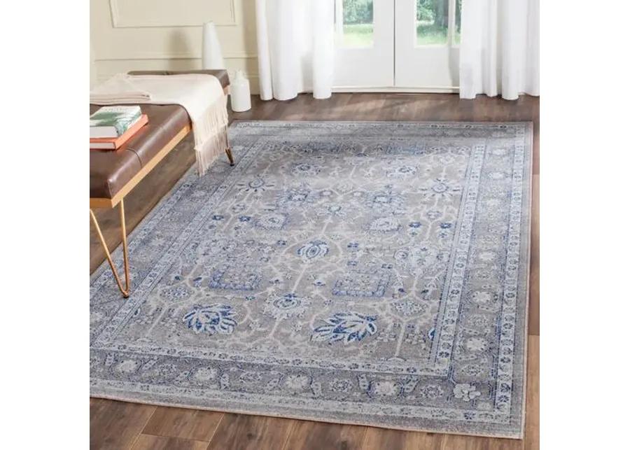 De Beque Jute-Blend Rug - Gray/Blue - Gray