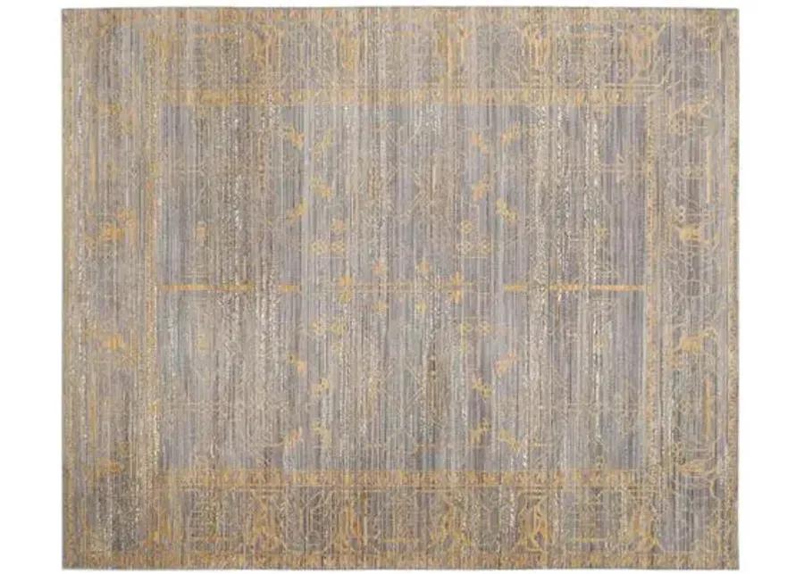 Alzbe Rug - Gray/Gold - Gold