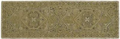 Audaz Medallion Wool Rug - Green - Green