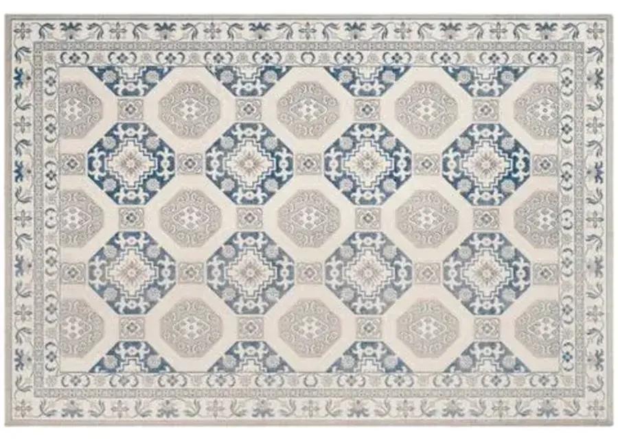 Daly Rug - Blue/Ivory - Ivory