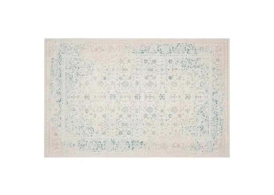 Nadette Rug - Turquoise/Ivory - Blue - Blue