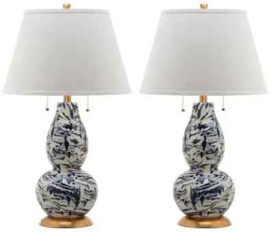 Set of 2 Libby Table Lamps - Navy