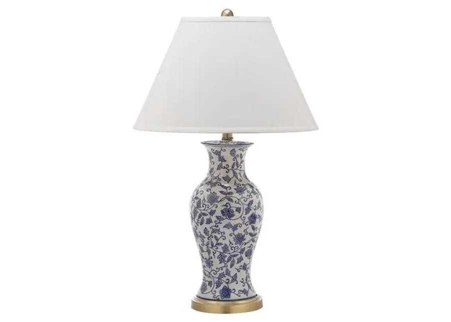 Beijing Floral Lamp Set - White/Blue