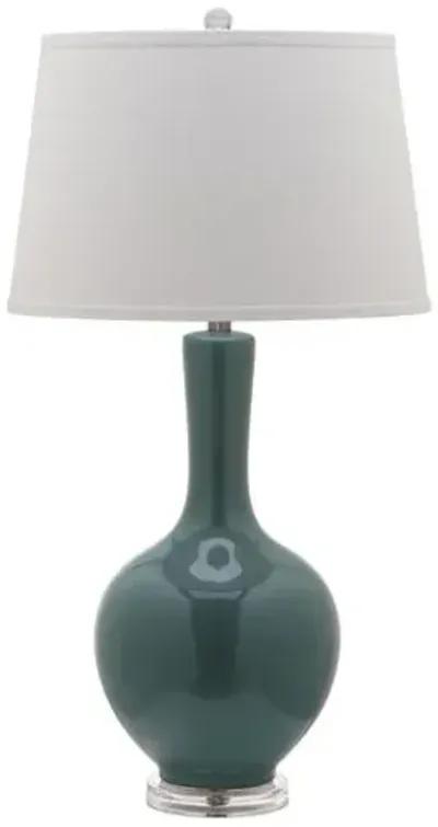 Set of 2 Blanche Table Lamps - Teal