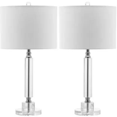 Set of 2 Set of 2 Dora Crystal Table Lamps - Clear/Chrome