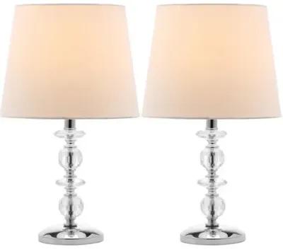 Emma Stacked Lamp Set - Crystal/Chrome