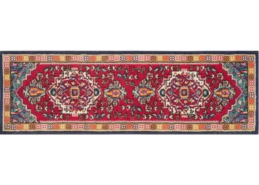 Noella Rug - Red/Turquoise - Red