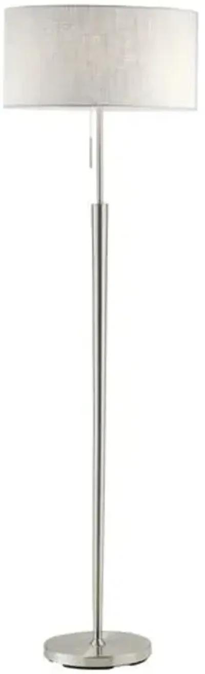 Hayworth Floor Lamp - Satin Steel