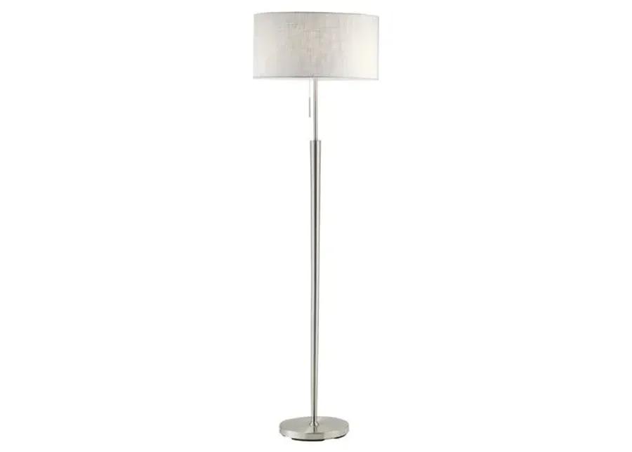 Hayworth Floor Lamp - Satin Steel