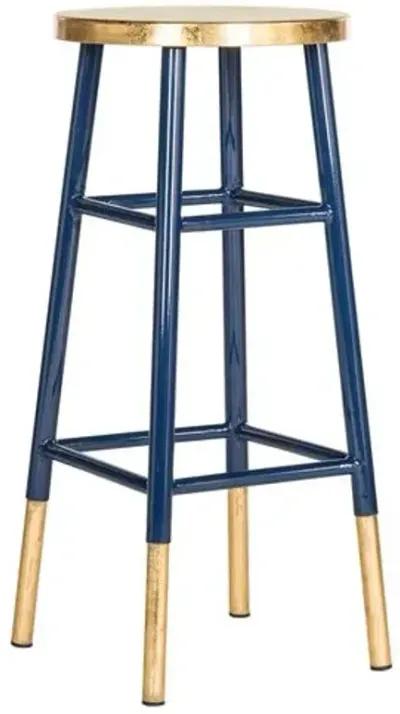 Lacie Barstool - Navy/Gold