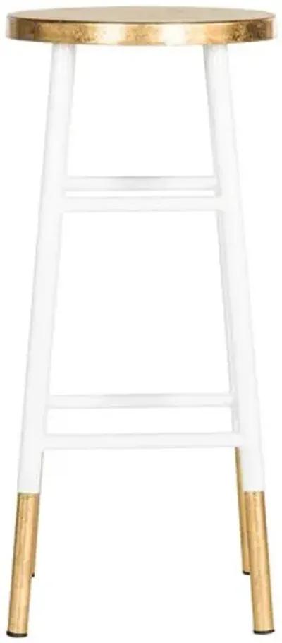 Lacie Barstool - White/Gold