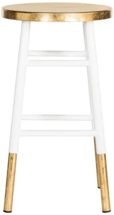 Lacie Counter Stool - White/Gold