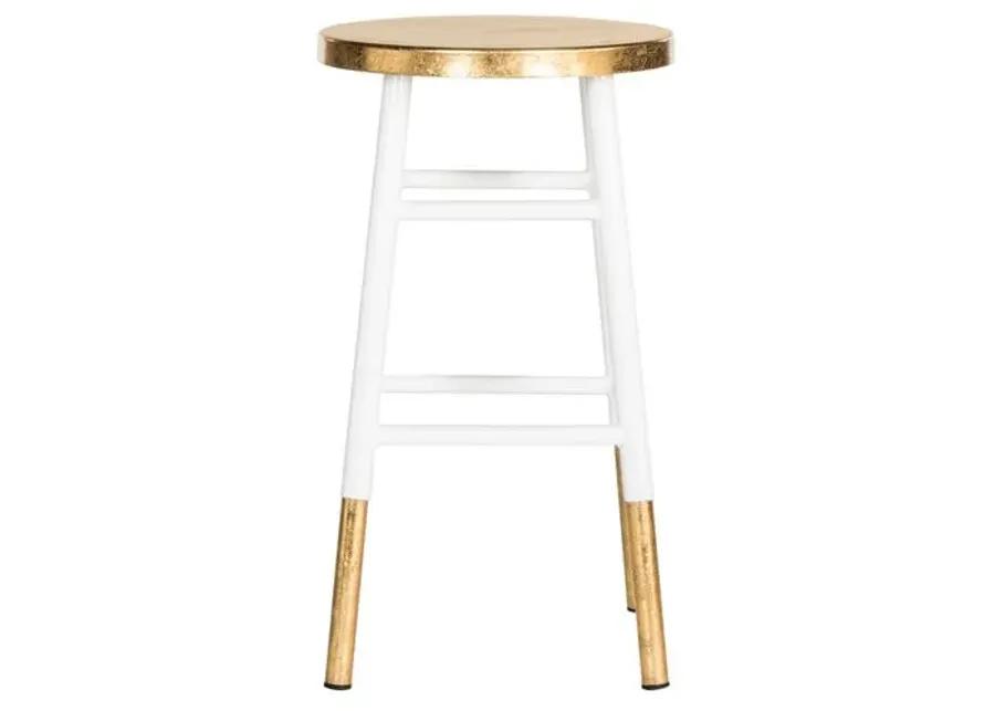 Lacie Counter Stool - White/Gold