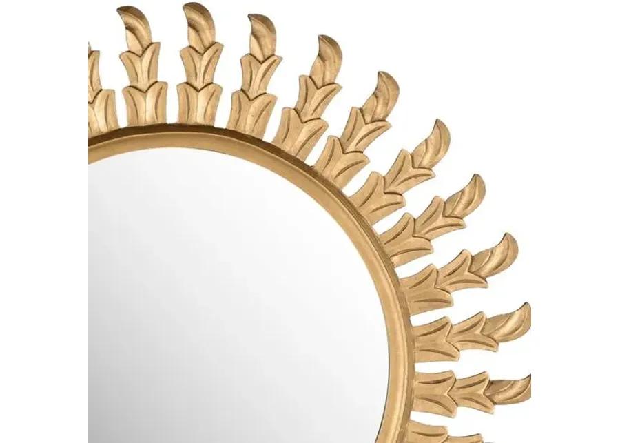 Inca Sun Wall Mirror - Gold