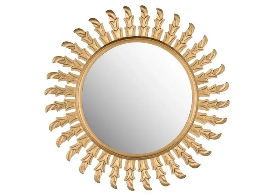 Inca Sun Wall Mirror - Gold